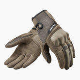REV'IT! - Volcano Ladies, guanti moto estivi leggeri con protezione nocche. Colore Sand-Black.